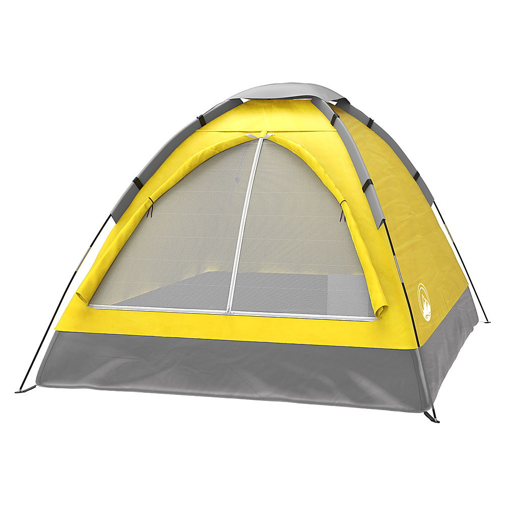 Wakeman - 2-Person Dome Tent- Rain Fly & Carry Bag- Easy Set Up-Great for Camping & Music Festivals - Yellow