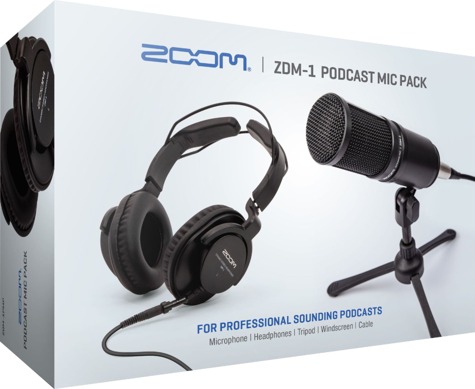 PodMic Dynamic Podcasting Microphone with Headphones and Cables, 2-Pack 