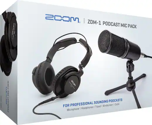 Front. Zoom - ZDM-1 Podcast Mic Pack.