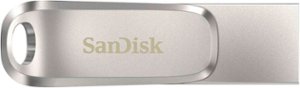 SanDisk - Ultra Dual Drive Luxe 1TB USB 3.1, USB Type-C Flash Drive - Silver - Front_Zoom