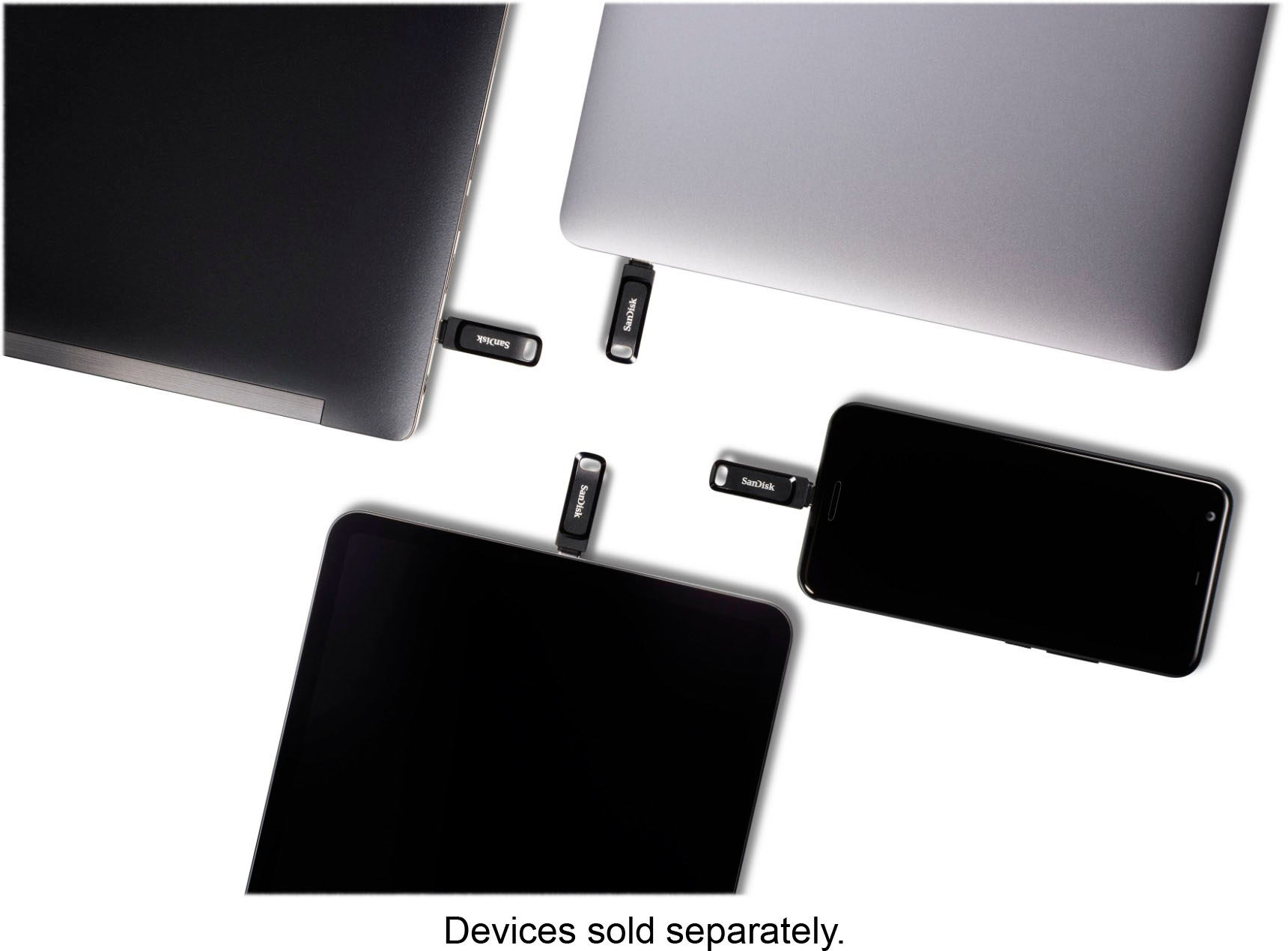 SanDisk Ultra Dual Drive Go, Unidad flash USB-C y USB-A 3.1, 256 GB, negro  - Memorias USB Kalamazoo