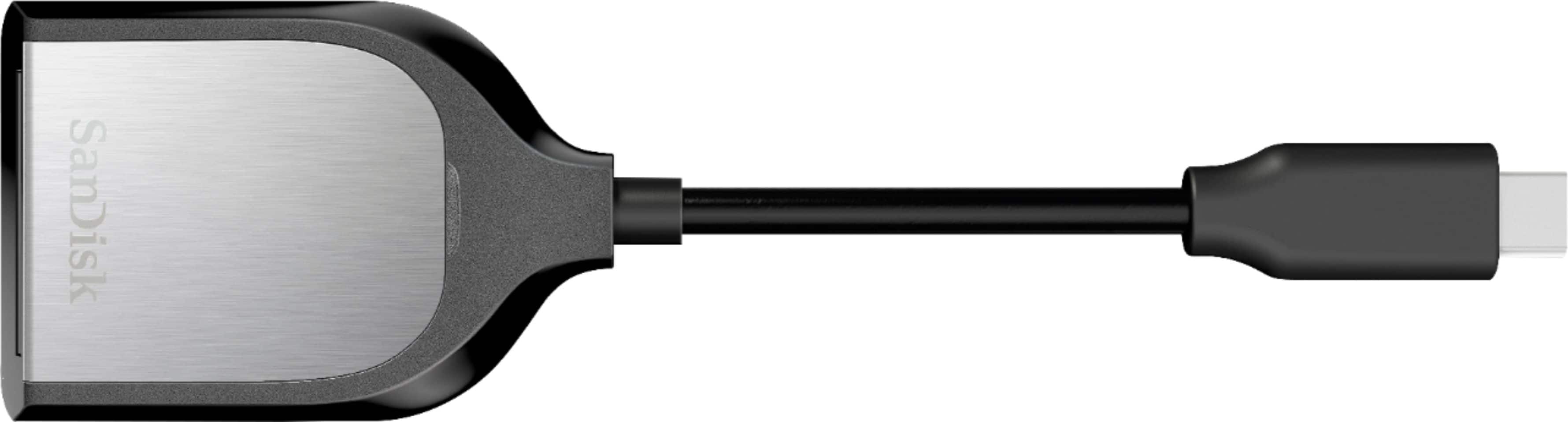 SanDisk - USB 3.0 SD UHS-II Card Reader - Silver - Front_Zoom