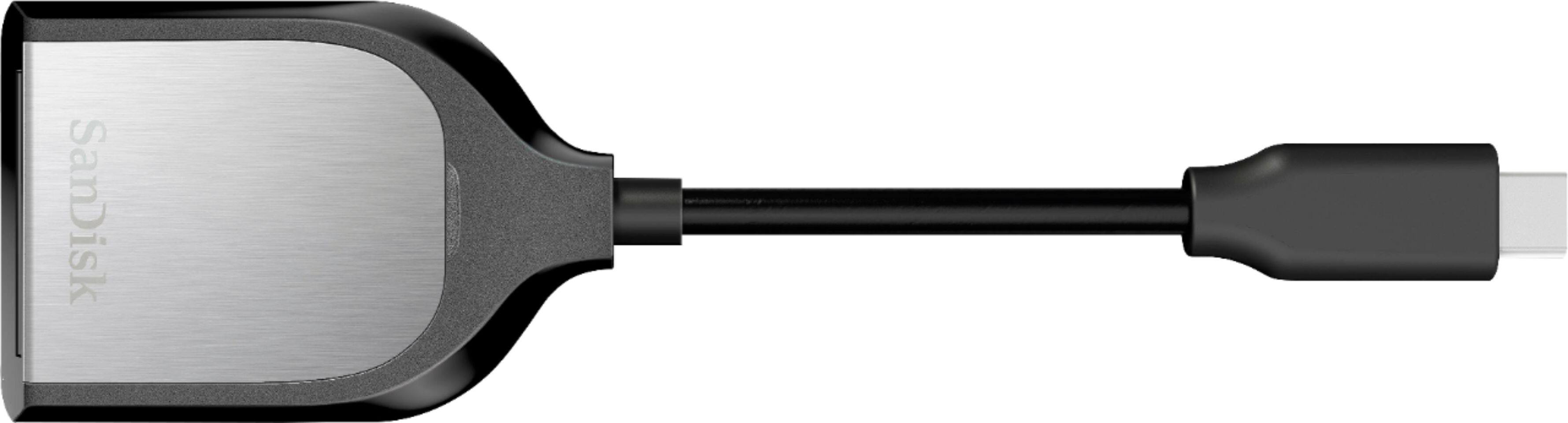 Front. SanDisk - USB 3.0 SD UHS-II Card Reader - Silver.