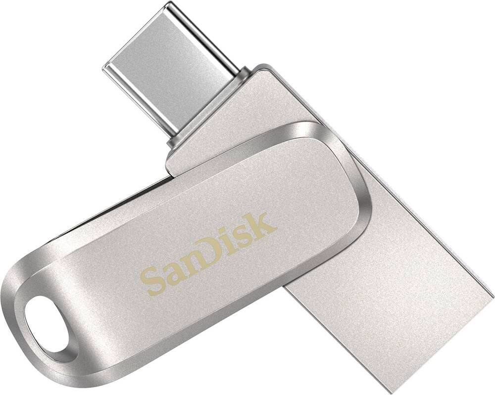 Alt View 11. SanDisk - Ultra Dual Drive Luxe 32GB USB 3.1, USB Type-C Flash Drive - Silver.