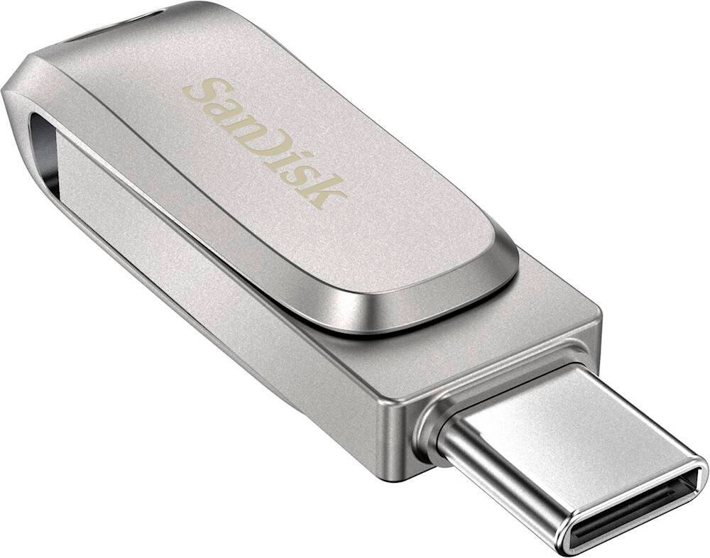 Alt View 13. SanDisk - Ultra Dual Drive Luxe 32GB USB 3.1, USB Type-C Flash Drive - Silver.