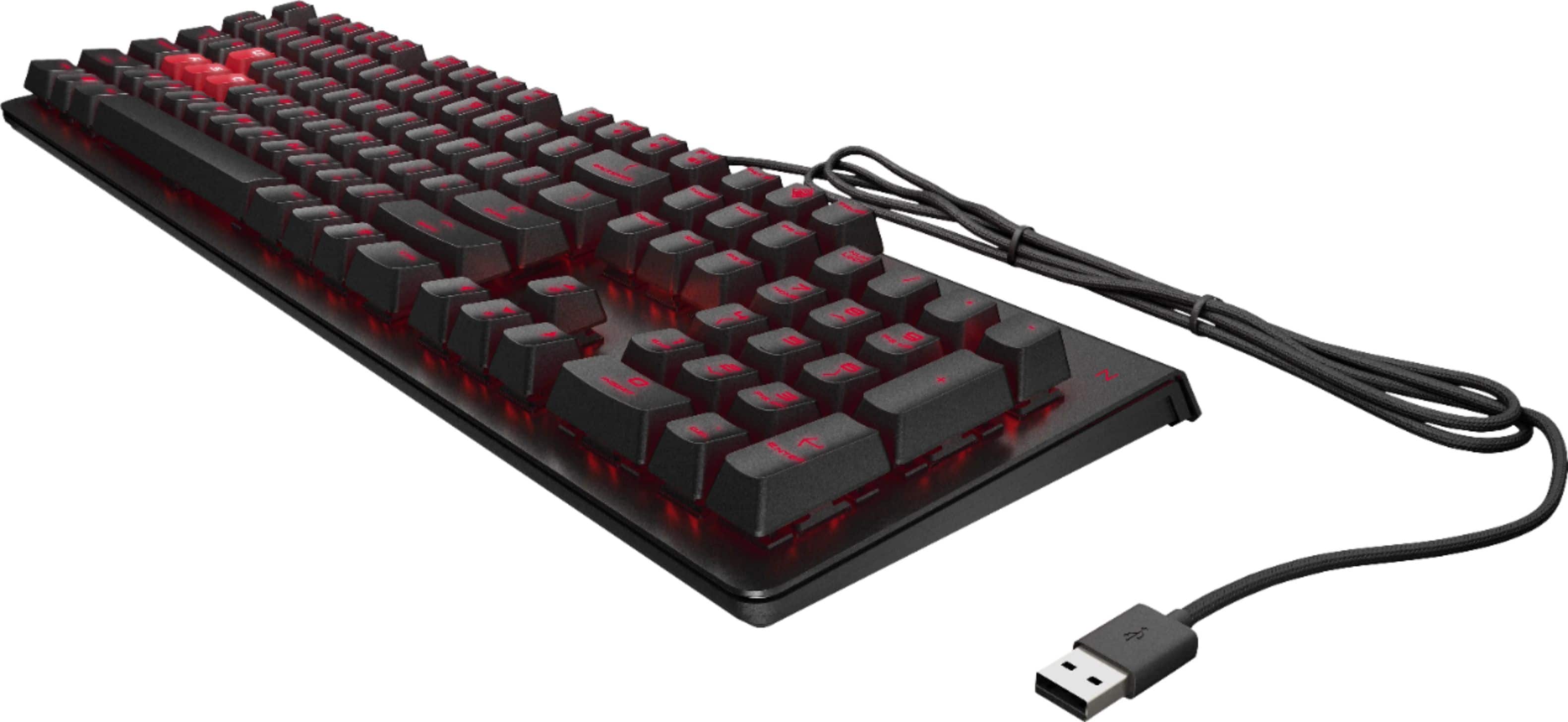 Left. HP OMEN - Encoder Full-size Wired Gaming Mechanical Keyboard - Black.