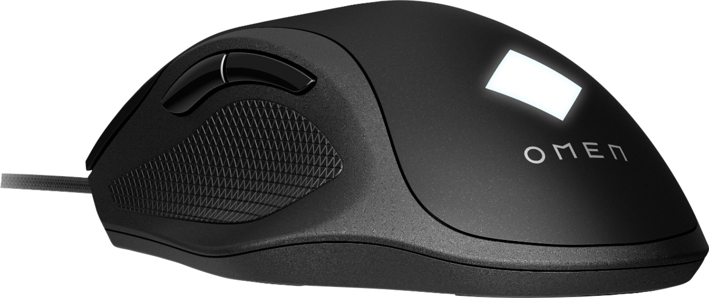 Back View: HP OMEN - Vector Wired Optical Gaming Mouse with Adjustable Weight - Black