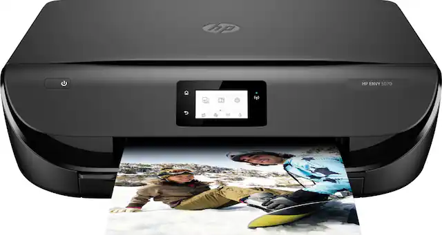 Front. HP - ENVY 5070 Wireless All-In-One Instant Ink Ready Inkjet Printer - Black.