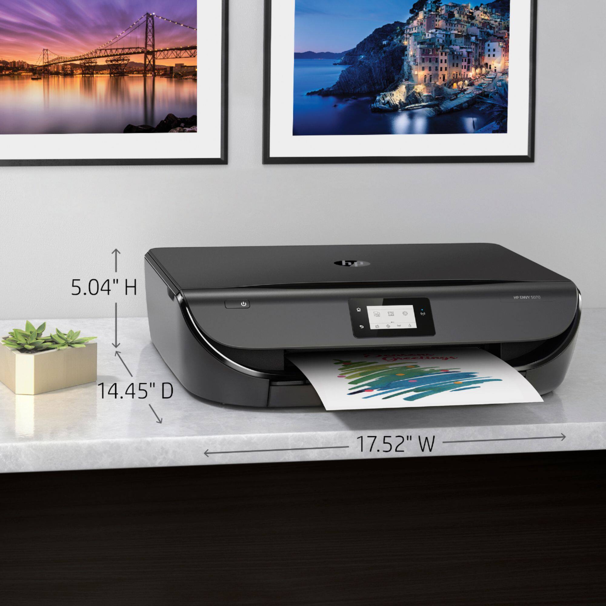 Alt View 22. HP - ENVY 5070 Wireless All-In-One Instant Ink Ready Inkjet Printer - Black.