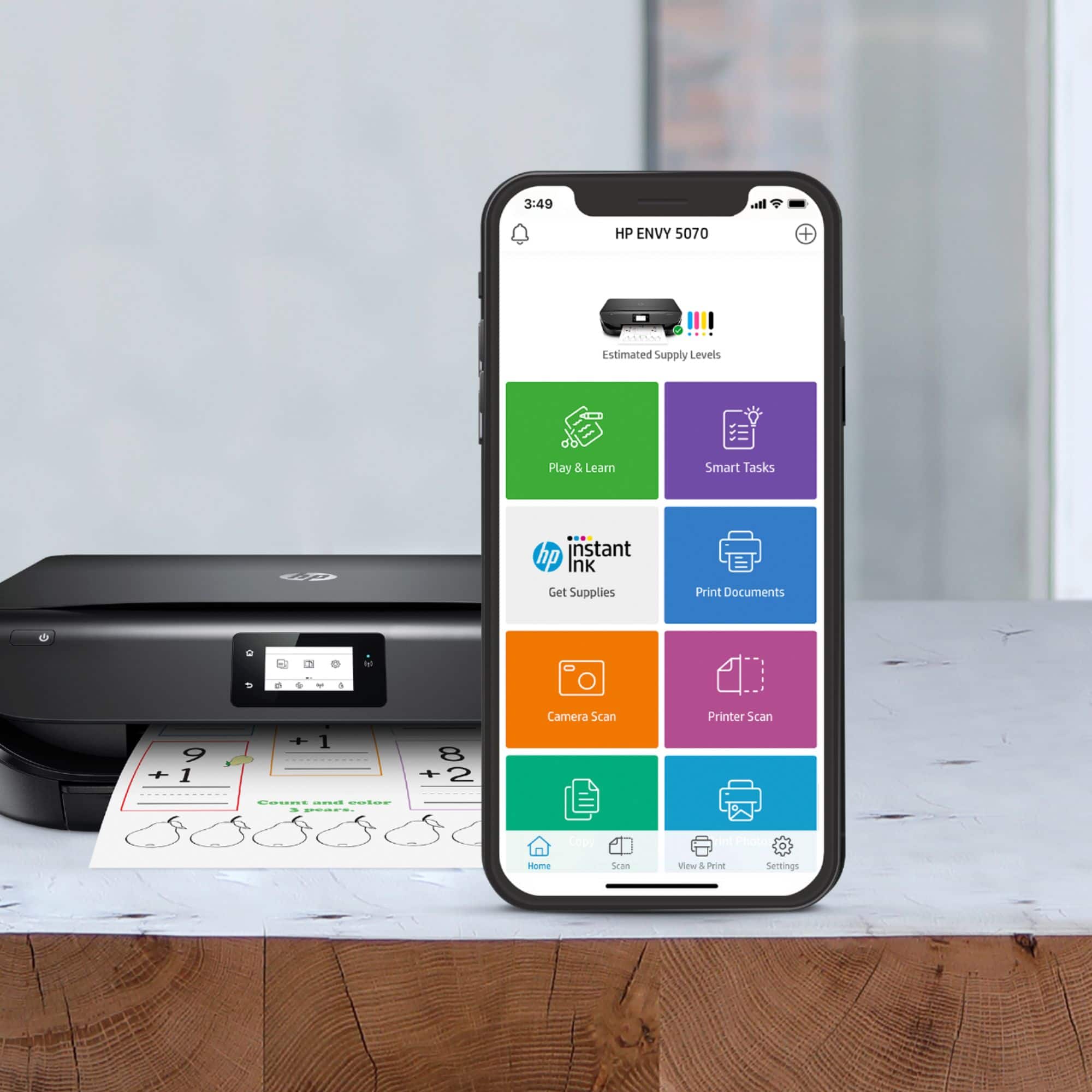 Alt View 26. HP - ENVY 5070 Wireless All-In-One Instant Ink Ready Inkjet Printer - Black.