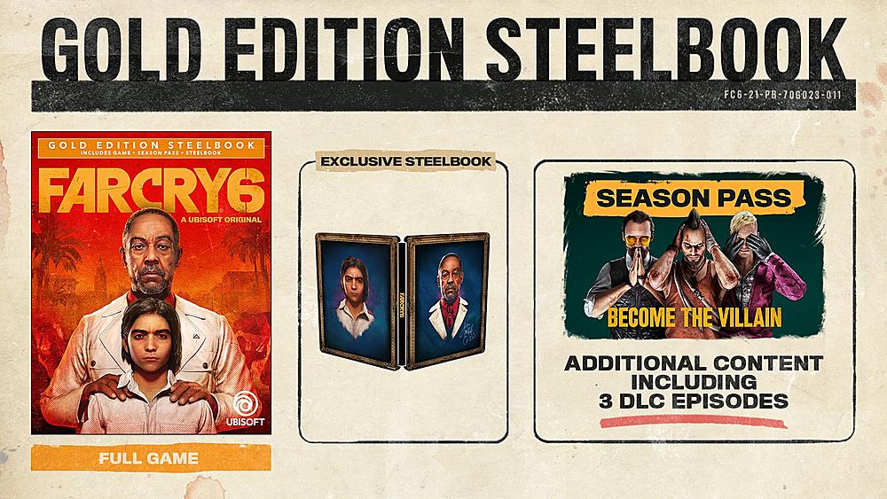 Angle View: Far Cry 6 Gold Edition SteelBook - Xbox One, Xbox Series X