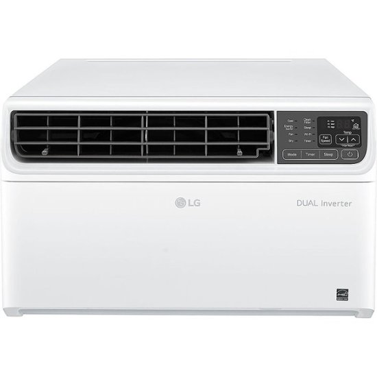 LG – Energy Star 9,500 BTU 115V Dual Inverter Window Air Conditioner with Wi-Fi Control – White