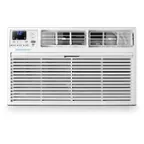 Front. Emerson Quiet Kool - 550 Sq. Ft. 12,000 BTU Smart 230V Through-the-Wall Air Conditioner with Remote and Voice Control - White.