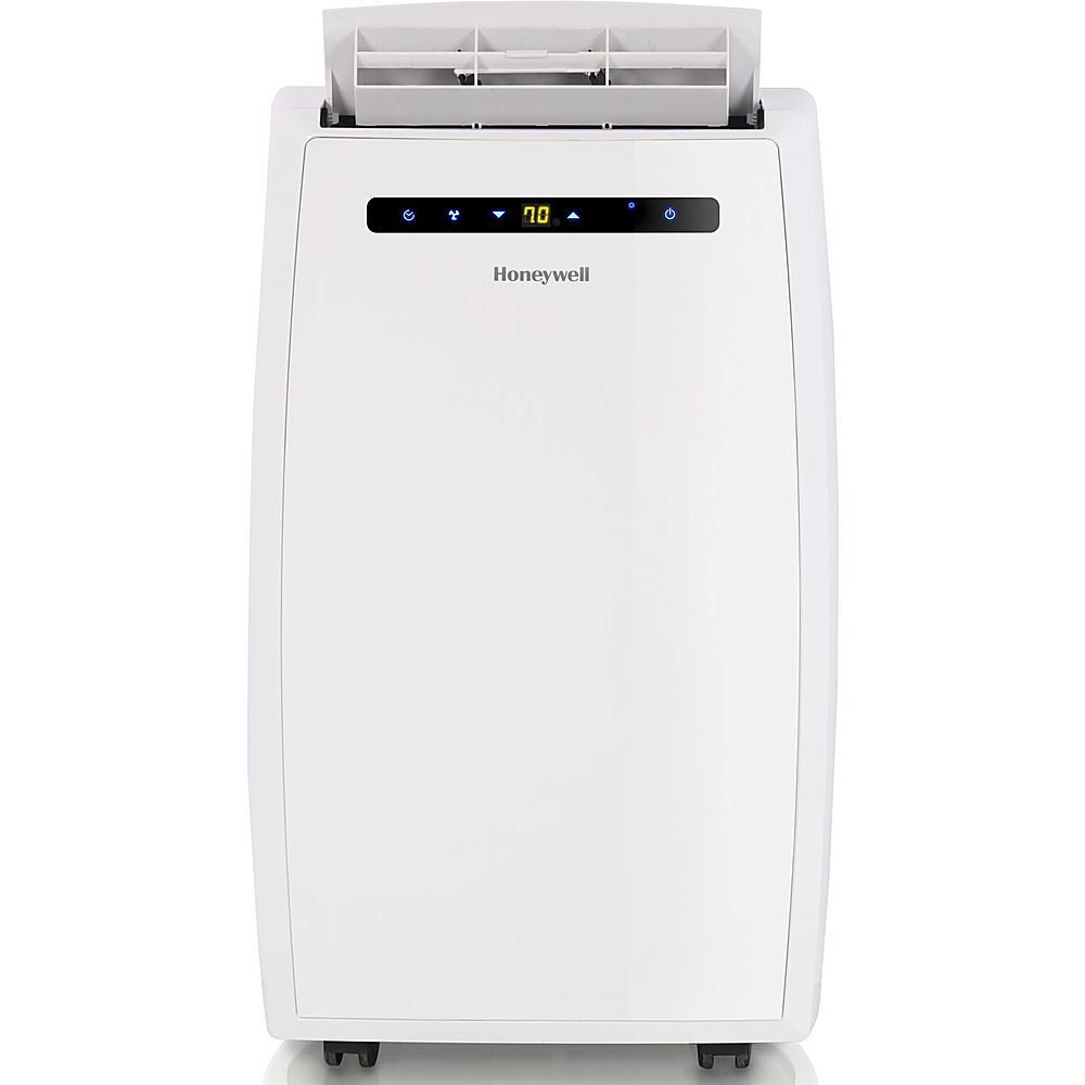 Angle View: Honeywell 12,000 BTU (6500 BTU DOE) Dual Hose Portable Air Conditioner with Dehumidifier - White
