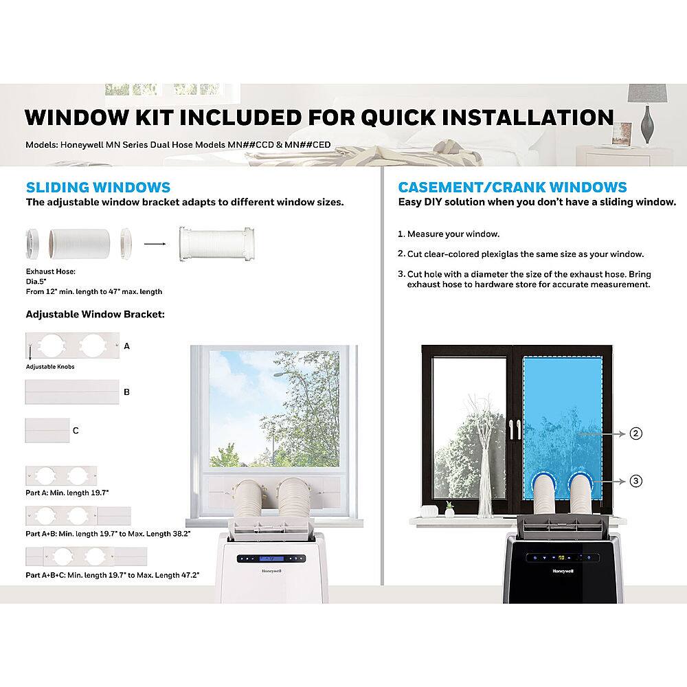 Best Buy Honeywell 12,000 BTU (6500 BTU DOE) Dual Hose Portable Air