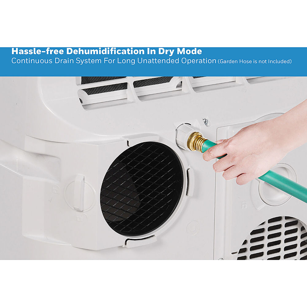 Honeywell 14 000 Btu 8500 Btu Doe Dual Hose Portable Air Conditioner With Dehumidifier White Mn14cedww Best Buy