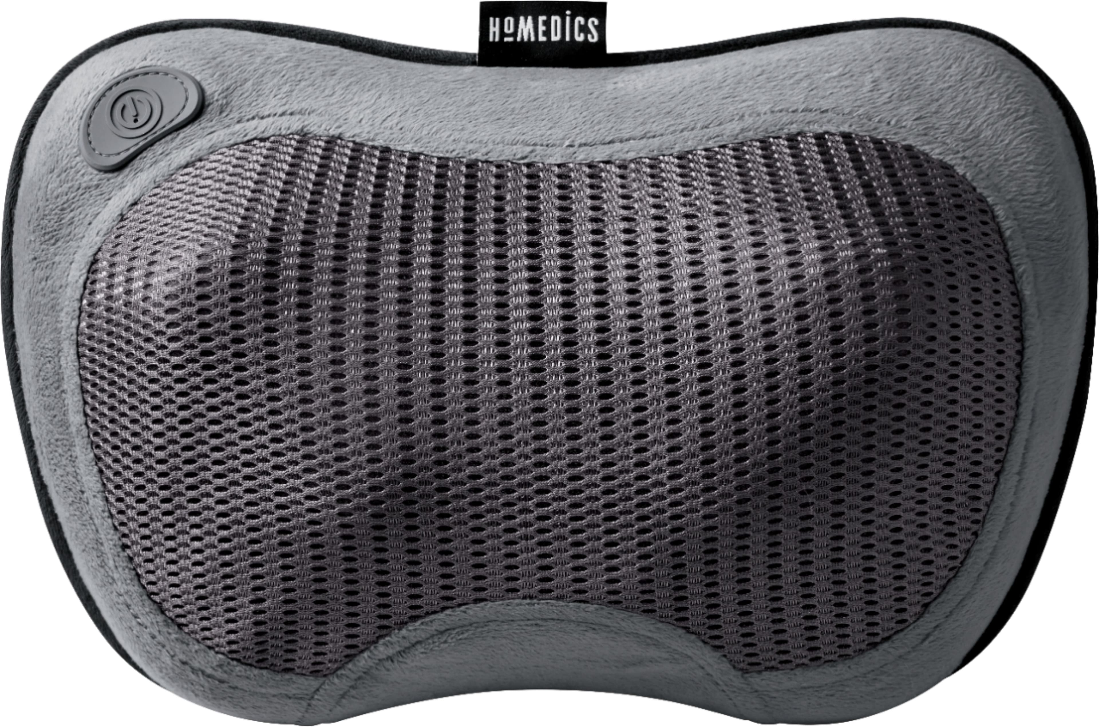 Homedics - Cordless Shiatsu Massage Pillow with Soothing Heat - Gray - Angle_Zoom