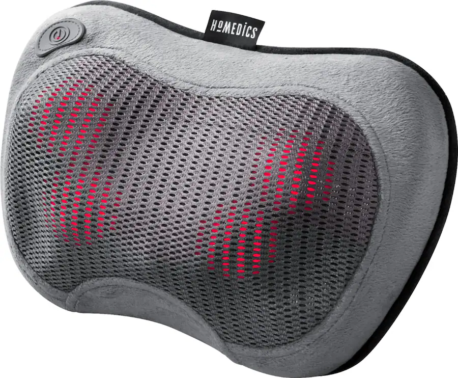 Homedics Cordless Shiatsu Massage Pillow with Soothing Heat Gray