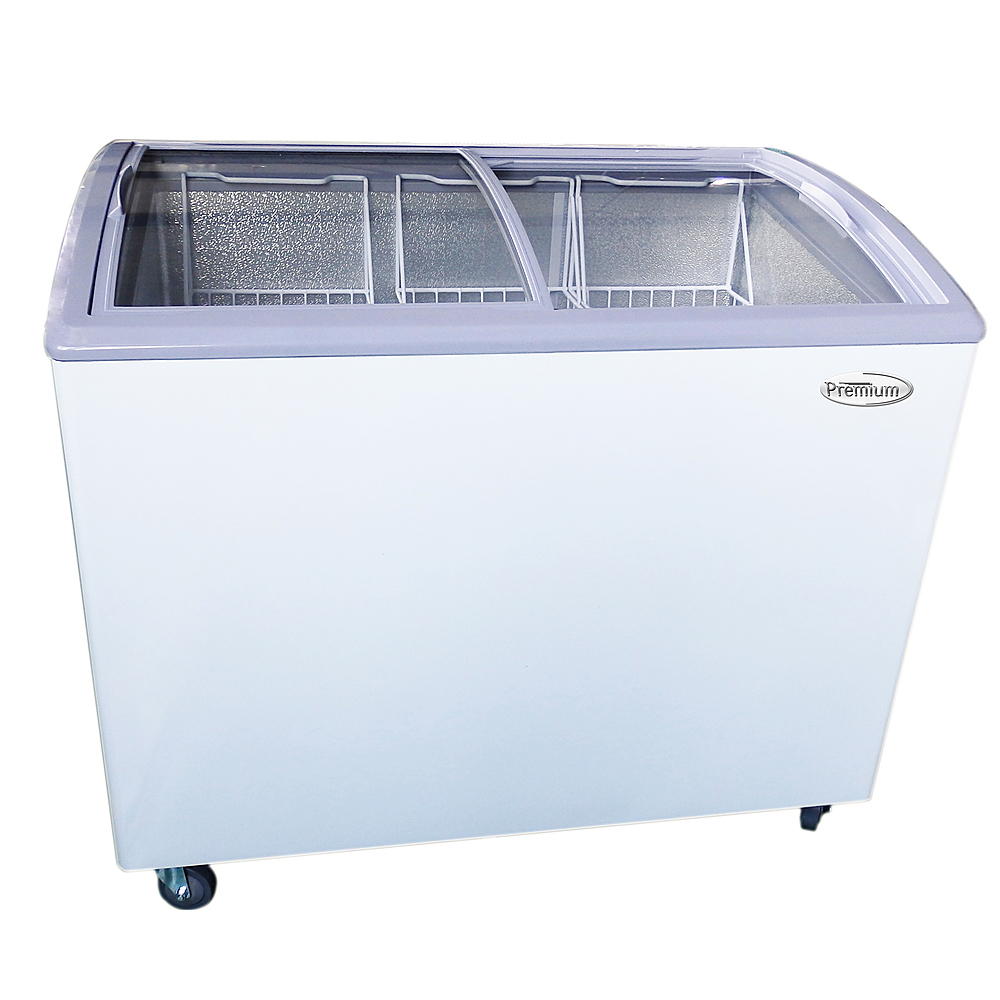 Premium Levella - 7.4 Cu Ft Chest Freezer With Curved Glass Top - White