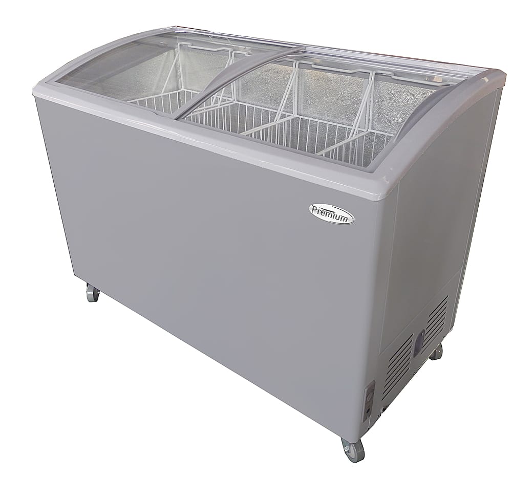 Premium Levella - 10.9 cu. Ft Chest Freezer With Curved Glass Top - White - Front_Zoom