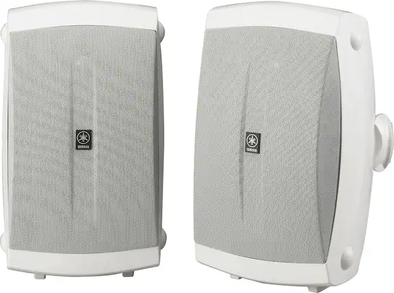 Front. Yamaha - 2-Way High-Performance Wall-Mount Outdoor Speakers - White.