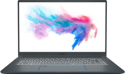 MSI - Prestige  15.6" Gaming Laptop - Intel Core i7 - 16GB Memory - NVIDIA GeForce GTX1650 Max Q - 512GB Solid State Drive - Grey with Blue Diamond cut