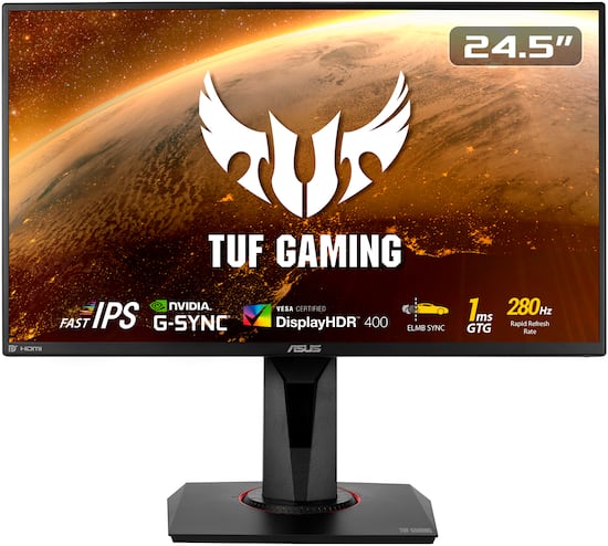 Asus Tuf Gaming Vg259qmy 280hz 24 5 Fast Ips Lcd Fhd 1ms G Sync Compatible Gaming Monitor With Displayhdr 400 Vg259qmy Best Buy