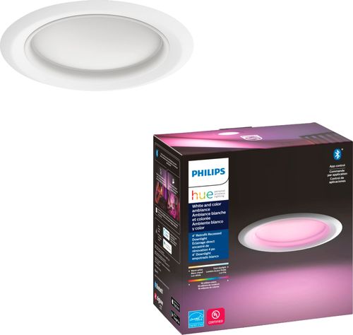 Philips - Geek Squad Certified Refurbished Hue White and Color Ambiance Retrofit Recessed Downlight - White