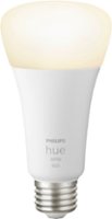 Philips - Geek Squad Certified Refurbished Hue White A21 Bluetooth Smart LED Bulb 100 Wattage Equivalent - Front_Zoom