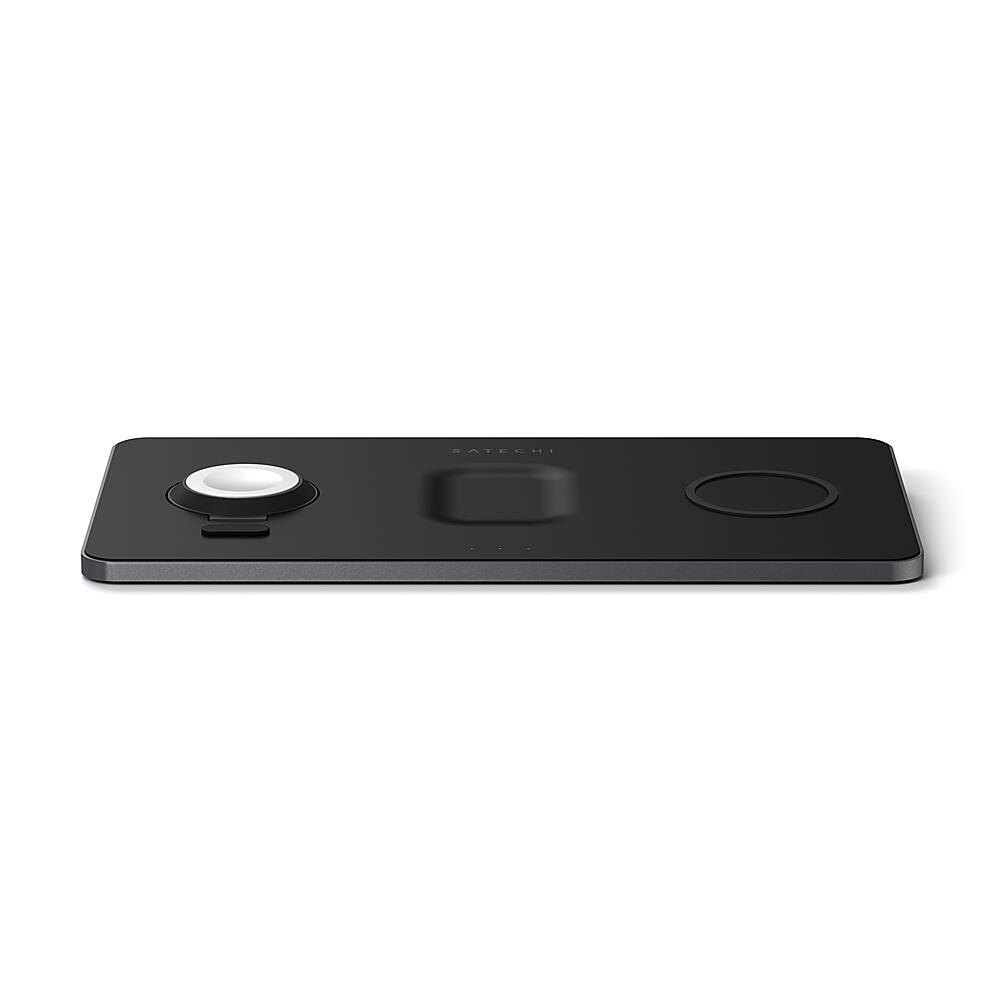 Alt View 19. Satechi - Trio Wireless Charging Pad for Qi-Enabled Smartphones, Apple Watch, AirPods Pro and AirPods 2 - Space Gray.