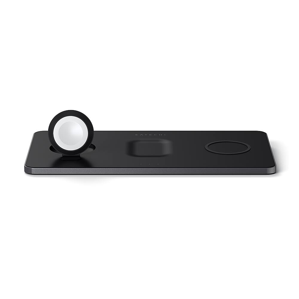 Alt View 20. Satechi - Trio Wireless Charging Pad for Qi-Enabled Smartphones, Apple Watch, AirPods Pro and AirPods 2 - Space Gray.