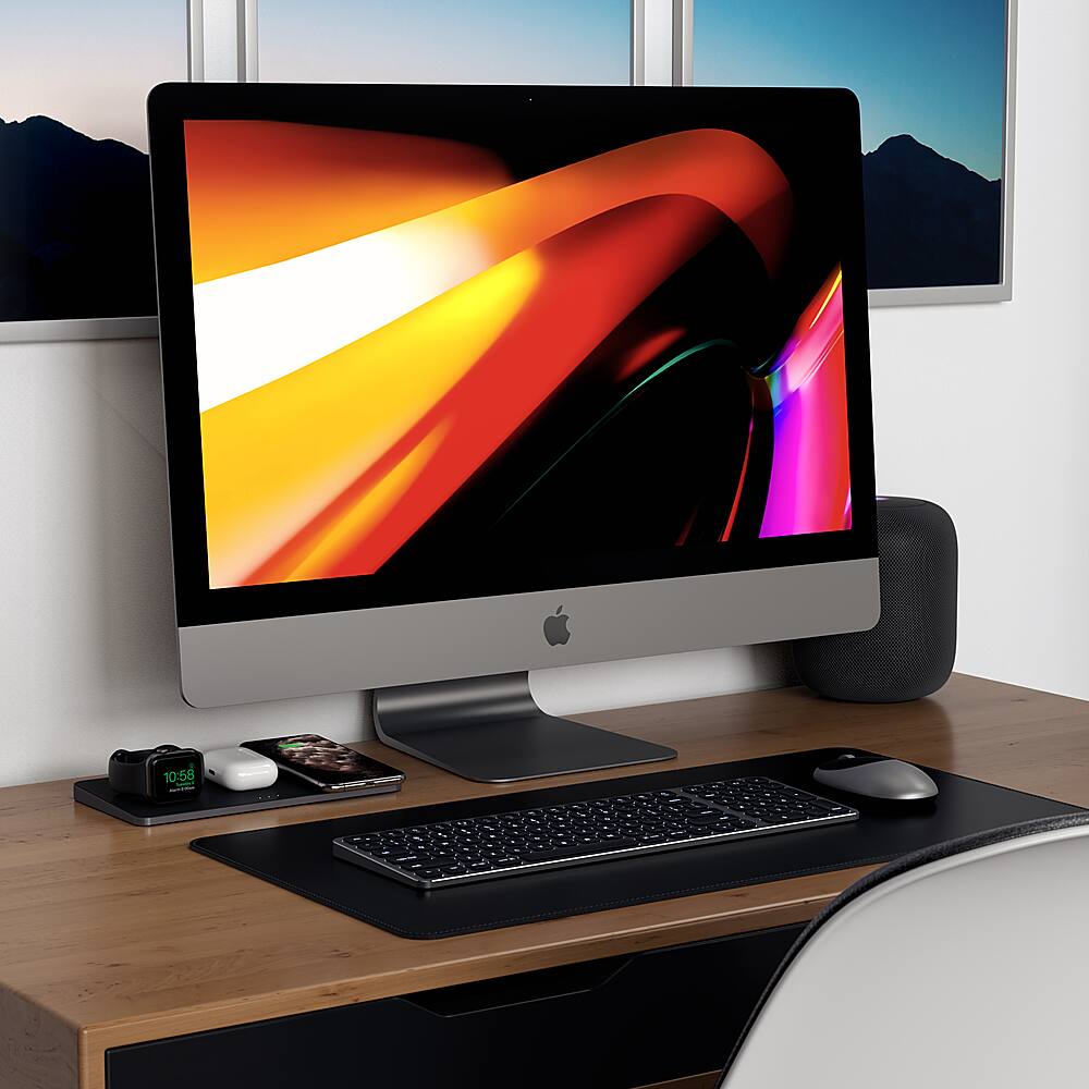 Alt View 26. Satechi - Trio Wireless Charging Pad for Qi-Enabled Smartphones, Apple Watch, AirPods Pro and AirPods 2 - Space Gray.