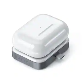 Satechi - USB-C Wireless Charging Dock for AirPods - Gray/White