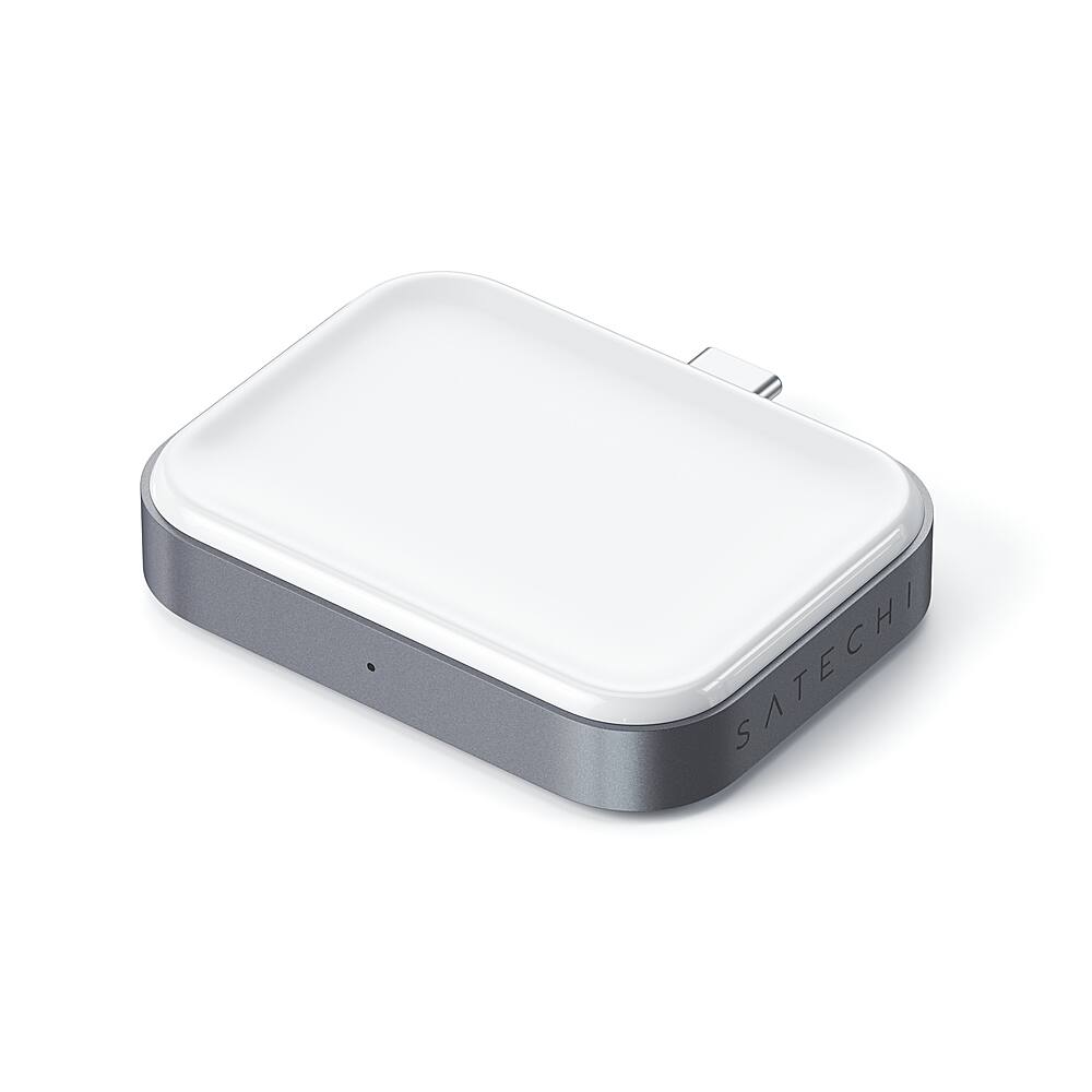 Alt View 12. Satechi - Satechi USB-C Wireless Charging Dock for AirPods - Gray/white.