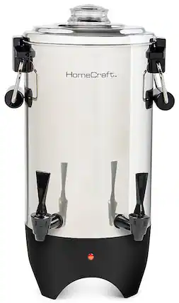 Angle. HomeCraft - CUDS45SS Quick-Brewing 1000-Watt Automatic 45-Cup Coffee Urn - Stainless Steel.
