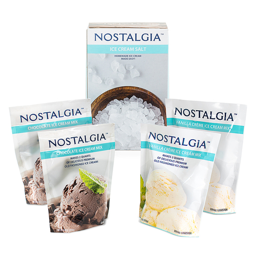 Nostalgia - ICK5 4 Packet Ice Cream Starter Kit - White