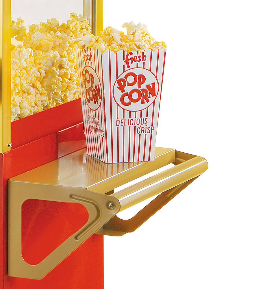 Alt View 11. Nostalgia - CCP525RG Vintage 8-Oz. Professional Popcorn Cart, 8-Ounce Kettle, 53 Inches Tall - Black - Gold.