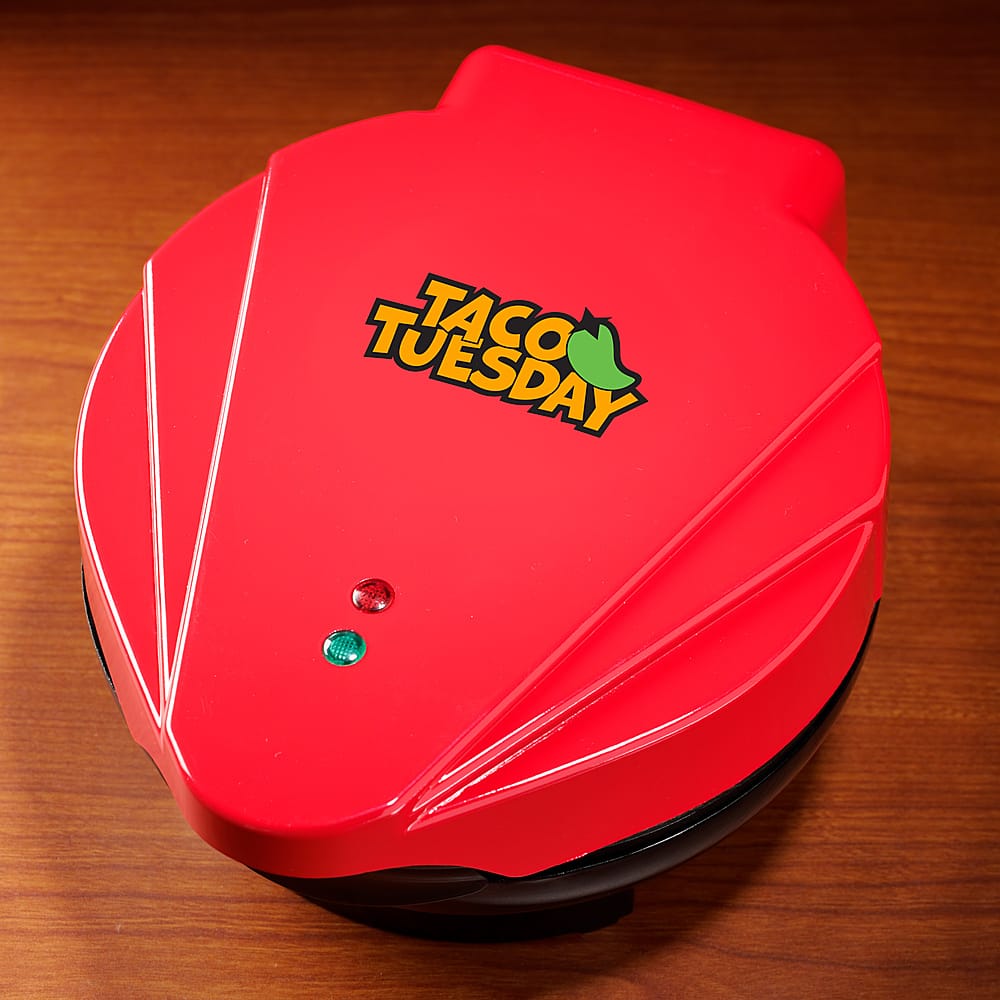 Left. Taco Tuesday - TTTB1RD Baked Tortilla Bowl Maker - Red.