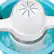Left. Nostalgia - ICMP4BL 4 Qt. Electric Ice Cream Maker - Blue Bucket.