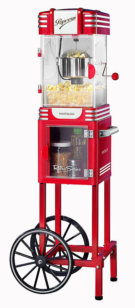 Angle View: Nostalgia - PC530CTRR Retro 2.5-Ounce Popcorn Cart - Red