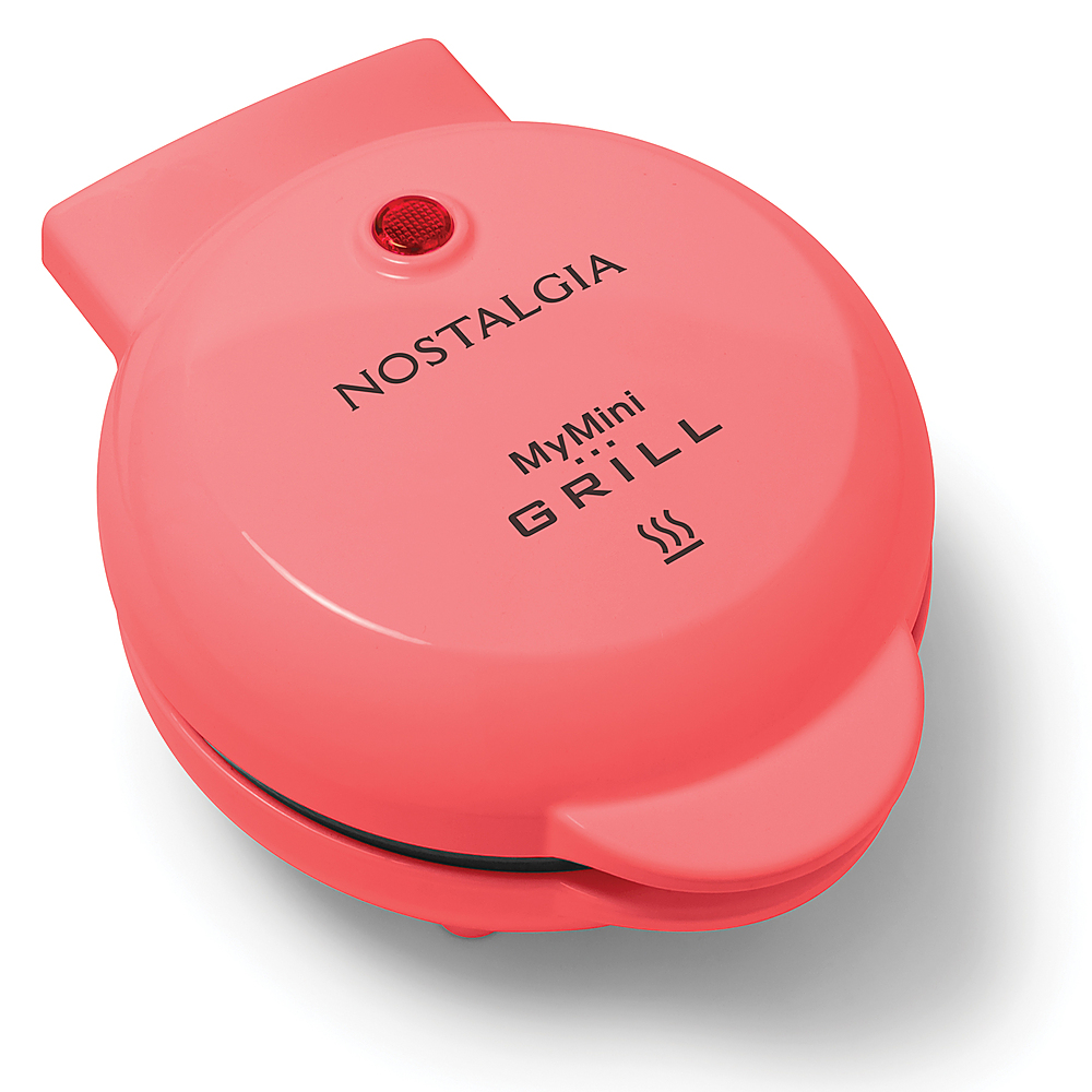 Angle View: Nostalgia - MGR5CRL MyMini Personal Electric Grill - Coral