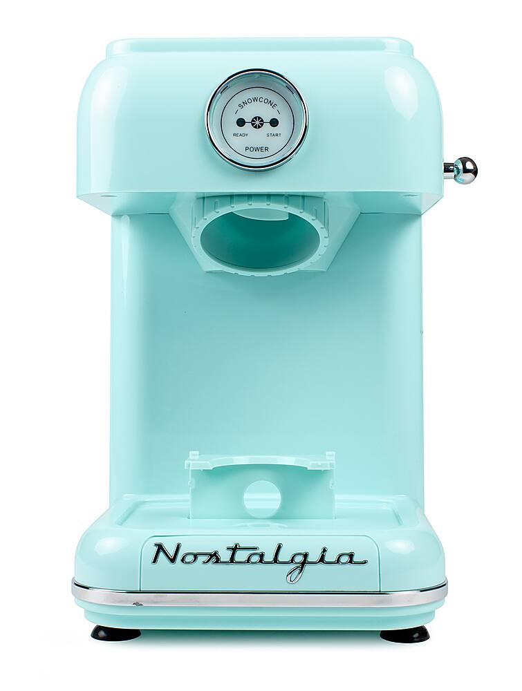 Left. Nostalgia - CLSC1AQ Classic Retro Snow Cone Maker - Aqua.