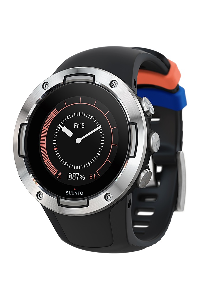 Angle View: SUUNTO - 5 Sports Tracking watch with GPS & Heart Rate - Black Steel