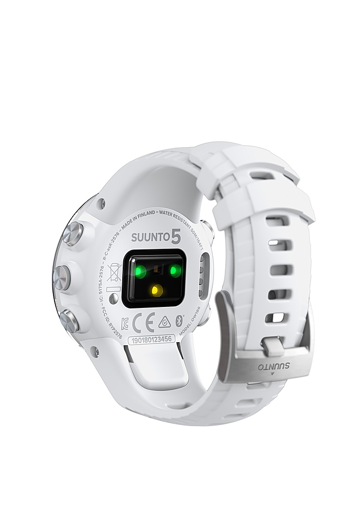 Left View: SUUNTO - 5 Sports Tracking watch with GPS & Heart Rate - White