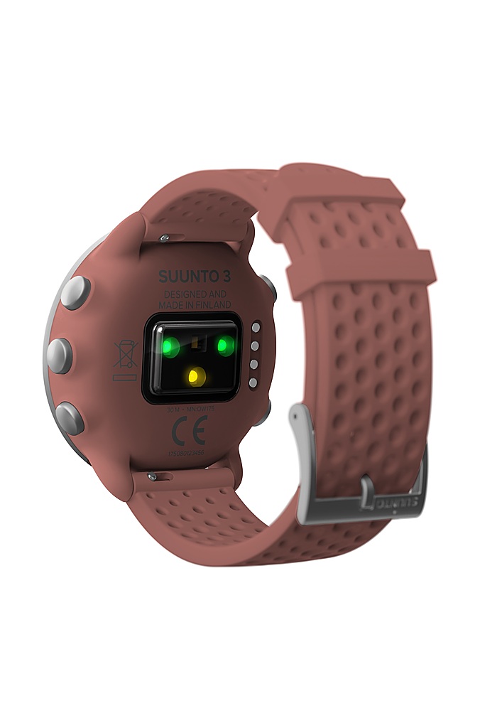 Left View: SUUNTO - 3 Heart Rate/Sleep Tracking Sports watch - Granite Red