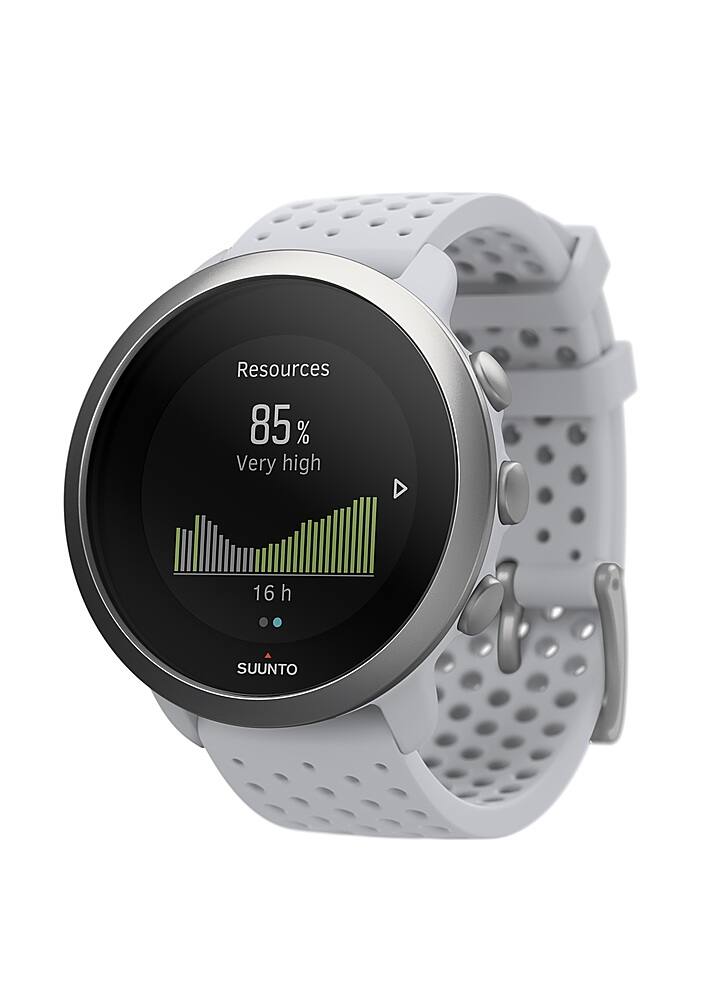 Angle View: SUUNTO - 3 Heart Rate/Sleep Tracking Sports watch - Pebble White