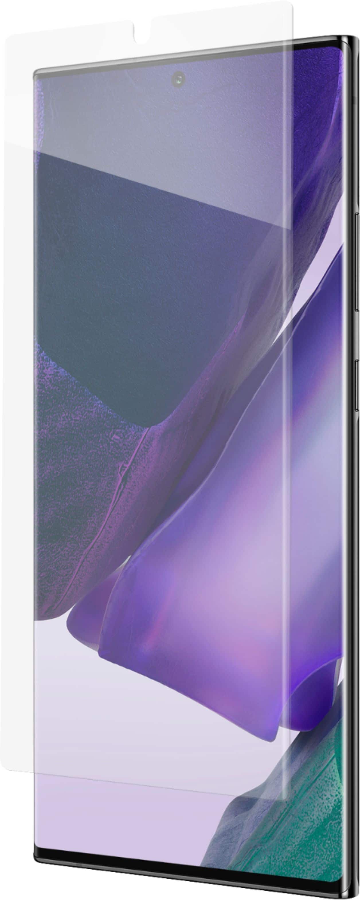Left. ZAGG - InvisibleShield® Ultra Clear+ Advanced Scratch & Shatter Screen Protector for Samsung Galaxy Note20 Ultra 5G.