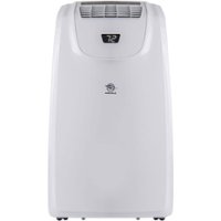 AireMax - 500 Sq. Ft. Portable Air Conditioner with Dehumidifier and Heat Pump - White - Front_Zoom