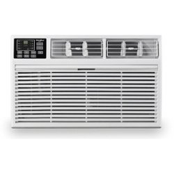 Whirlpool - 10,000 BTU 230V Through-the-Wall Air Conditioner with 10,600 BTU Supplemental Heating - White - Front_Zoom