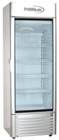 Premium Levella - 12.5 cu. ft. 1-Door Commercial Merchandiser Refrigerator Glass-Door Beverage Display Cooler - Silver - Front_Zoom